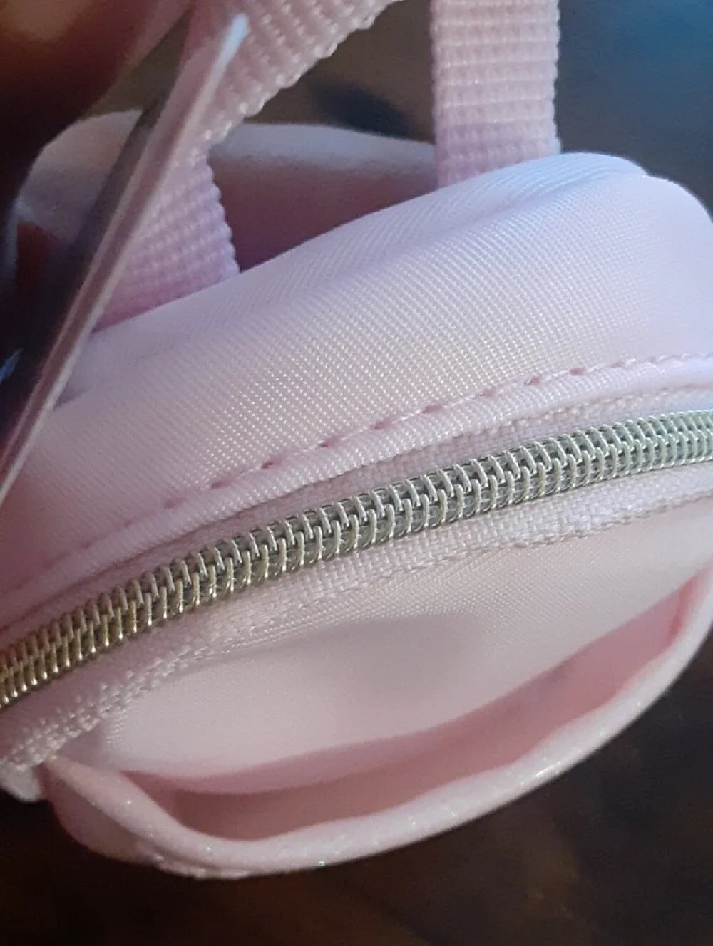 Mini Glitter Pink Backpack Coin Purse Keychain